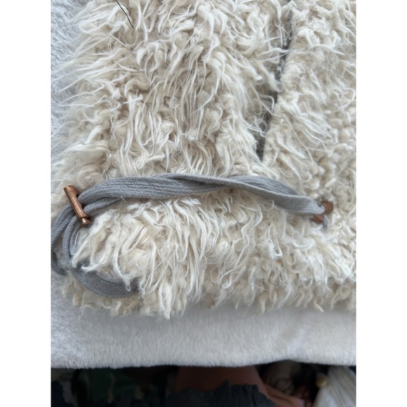 FREE‎ PEOPLE Mountain Peak Fluffy Pullover 1/4 zip White XS - Picture 8 of 16